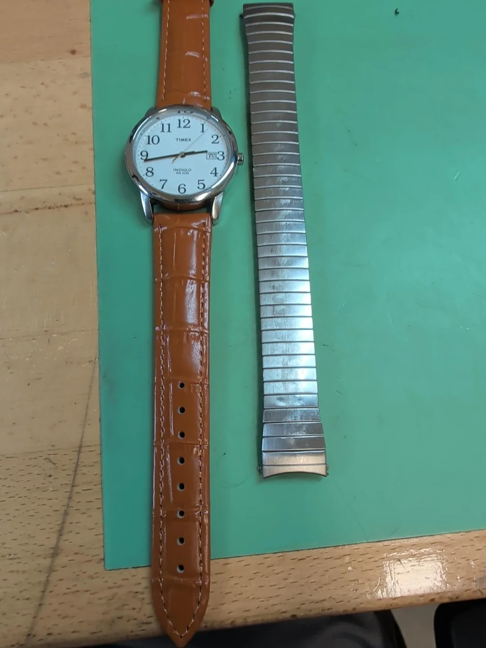 Timex Easy Reader Brown Leather Strap Watch with White Dial